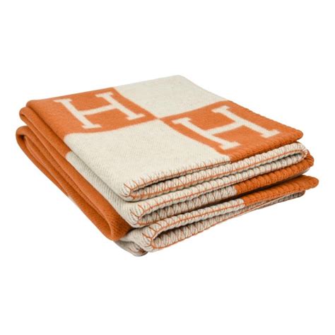 Hermes throw blanket orange